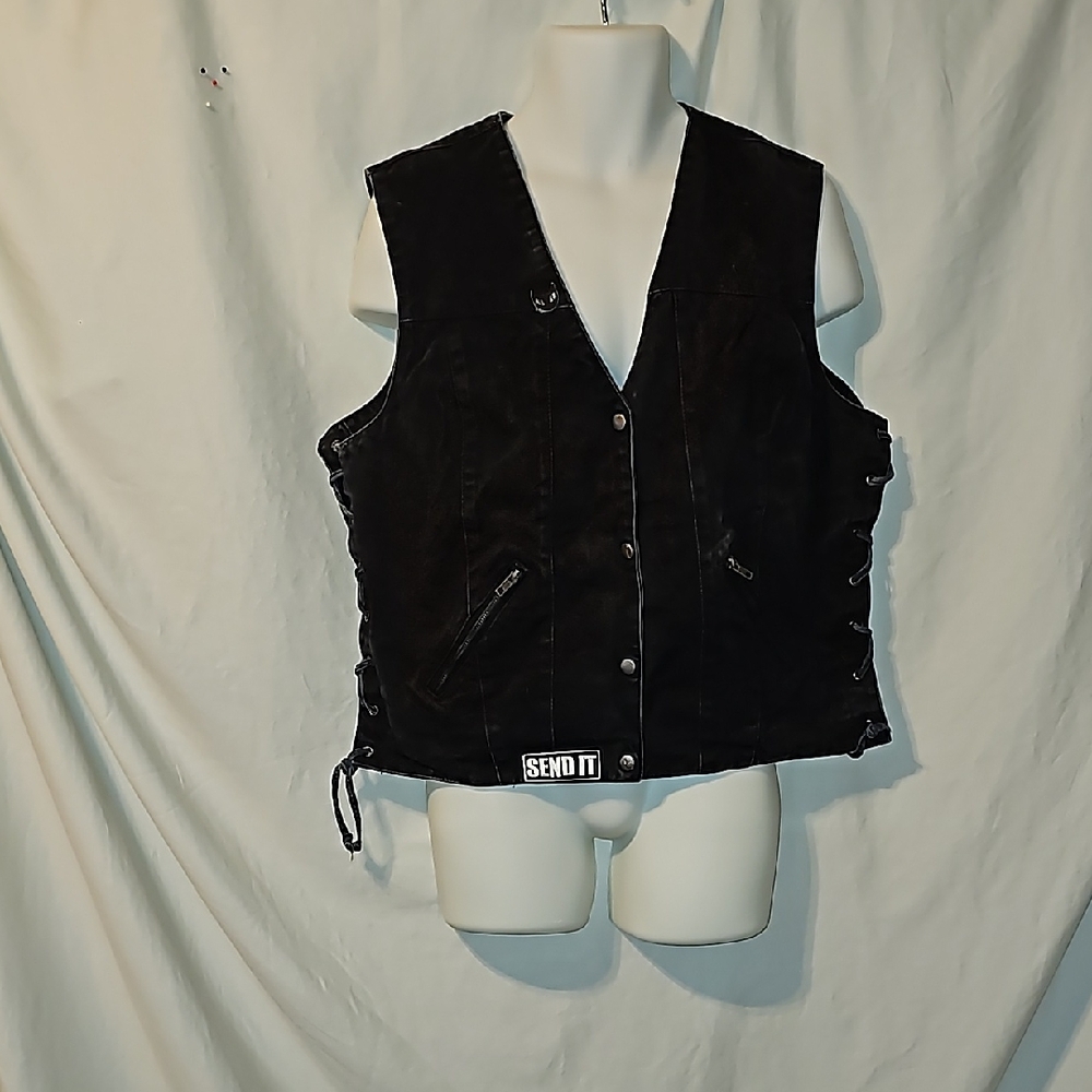 Daniel Smart Denim Motorcycle Vest